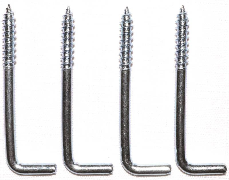 Hook Screw Sq Bend 2-1-4in Znc