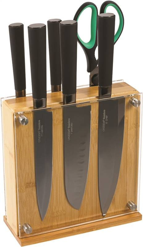 Knife Block Set 7pc Titanium