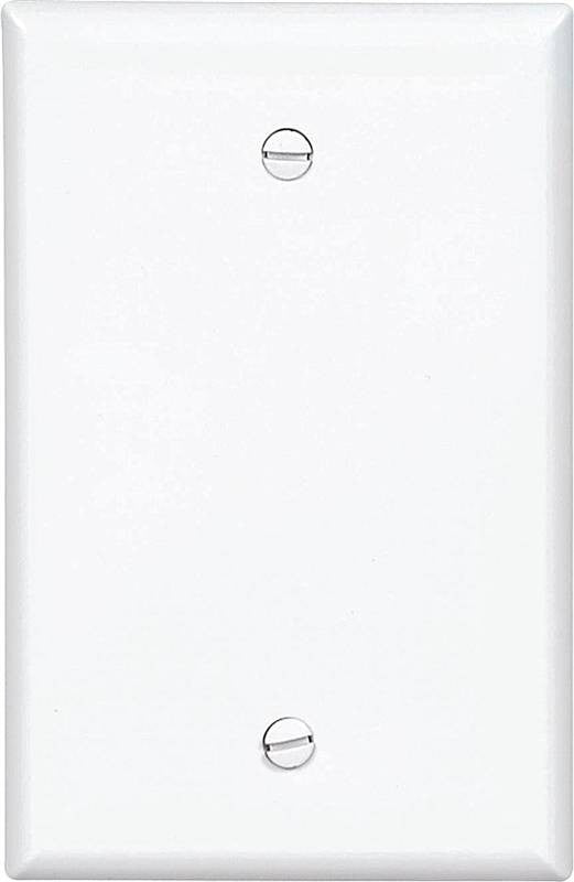 Wall Plate 1gang Blank Mid Wht