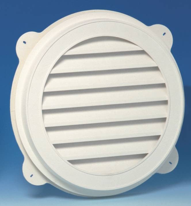 Gable Vent 22in Wht Rnd Vinyl
