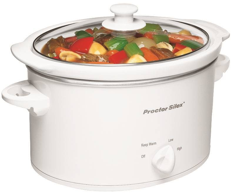 Cooker Slow Oval White 3qt