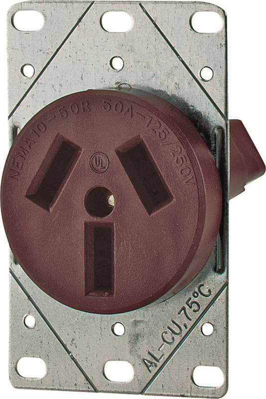 Receptacle Pwr Flush 3p-3w 50a