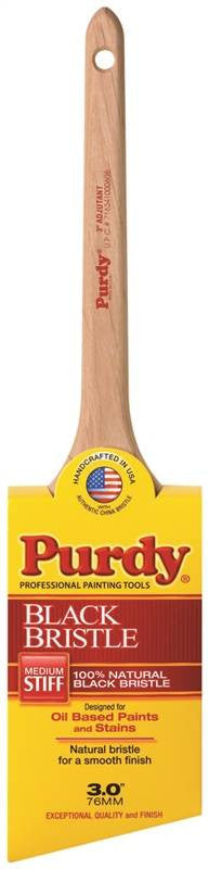 Brush Angled Sash Blk Chn 3in