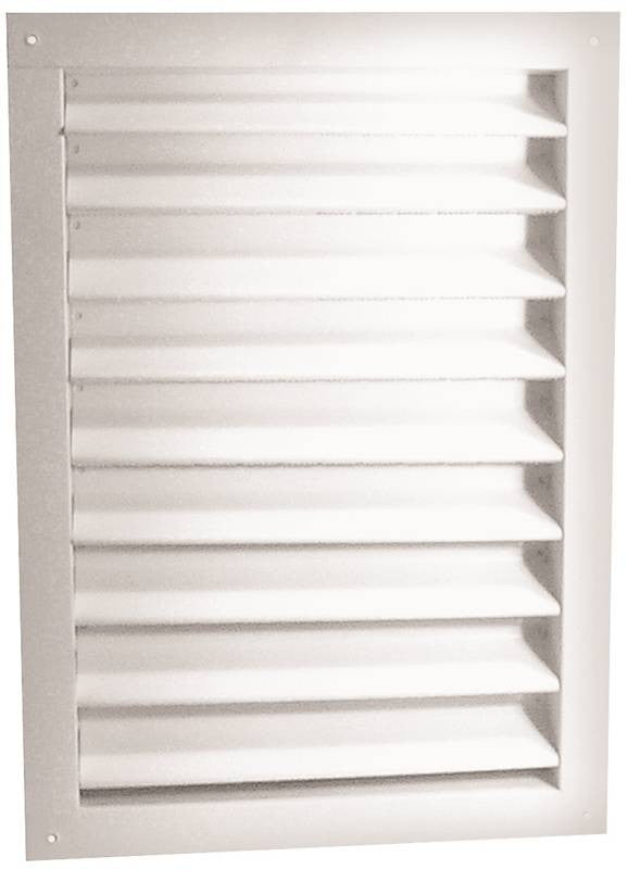 Dual Louver 12x12in White Alum