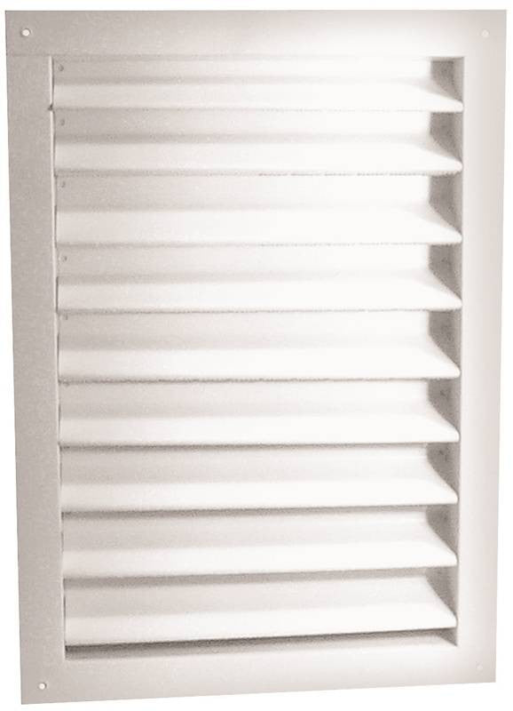 Dual Louver 12x18in White Alum