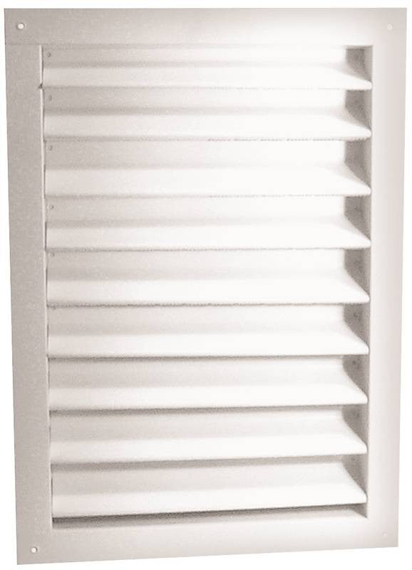 Dual Louver 14x24in White Alum