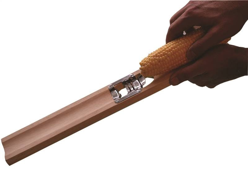 Corn Cutter Wood Base Ss