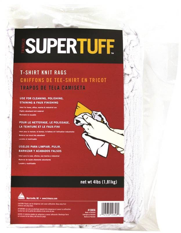 4lb Block White Knit Rags