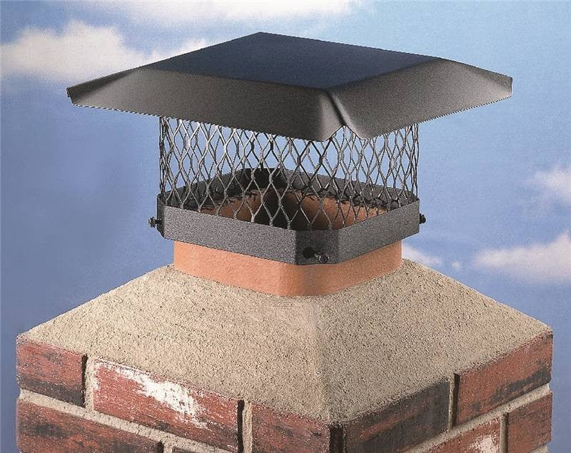 Cap Chimney 13x13in Glvstl Blk