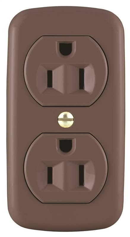 Brwn 15a 3wire Duplex Recpt
