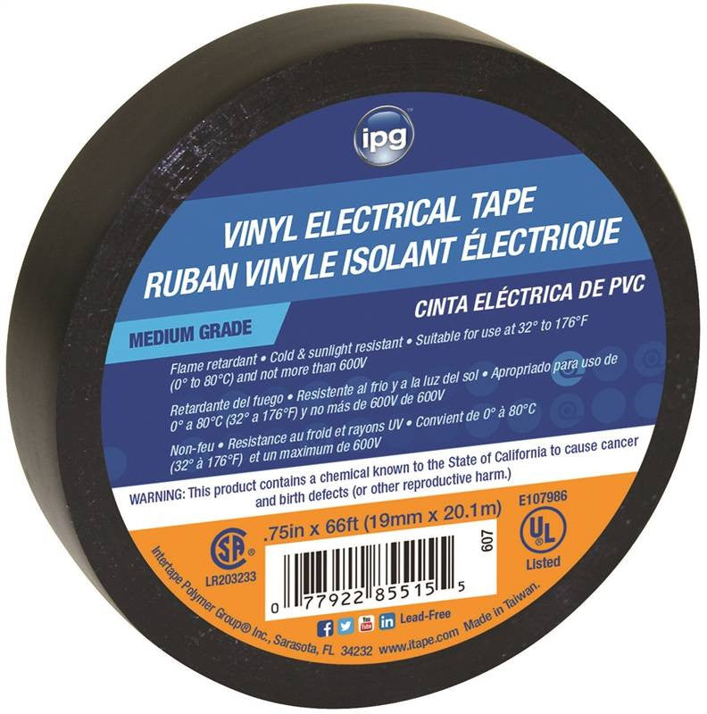 3-4x66ft Prem Vinyl Elec Tape