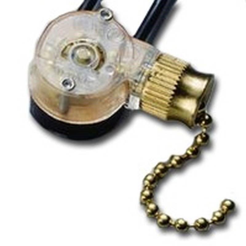 Switch Canopy Pullchain 1p Brs