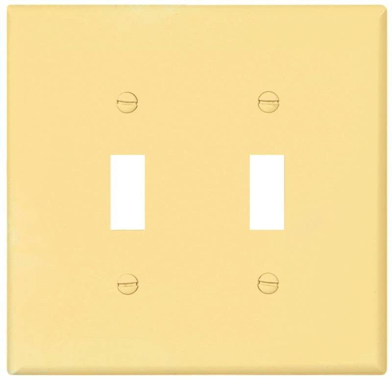Wall Plate 2gang Tgl Poly Ivry