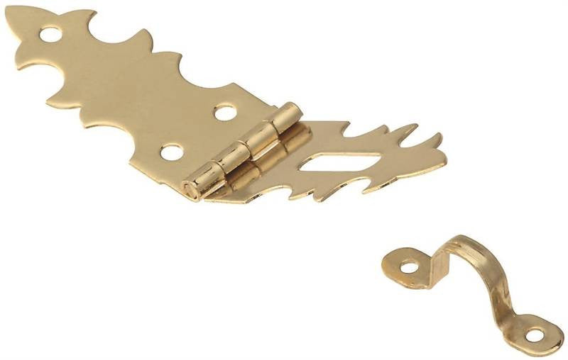 Hasp Ornamental 5-8in Brt Brs