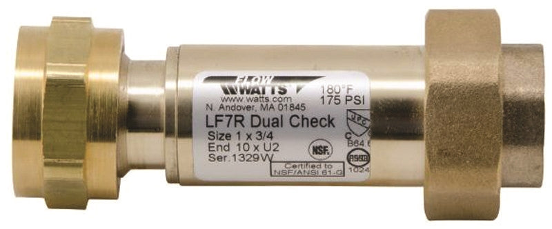 Check Valve Dual Brnz Fpt 3-4