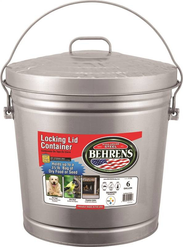 6gal Galv Garbage Pail