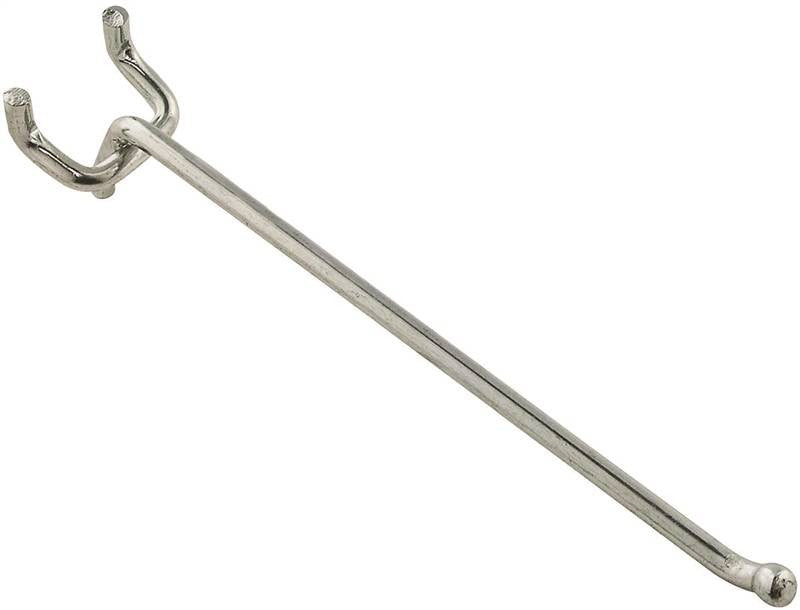 Hook Pegboard 6in Strght Zinc