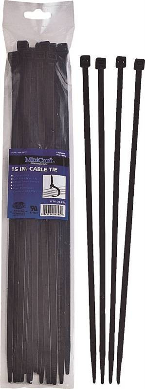Cable Tie 15in 120lb 25pc Blk