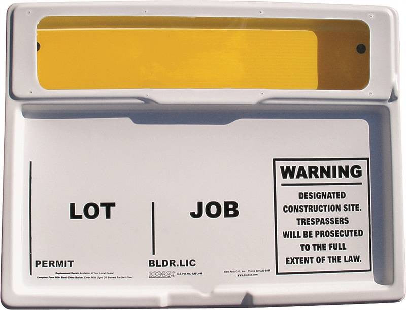 Permit Box W-window & Lock Wht