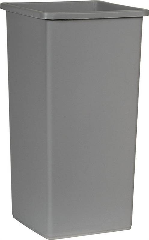 23gal Gray Square Wastebasket