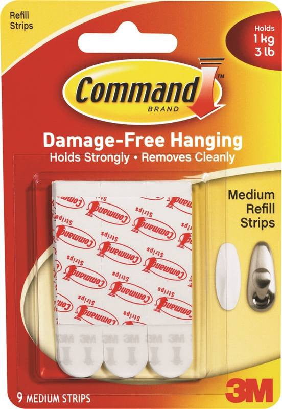 Strip Mount Refill 9med White