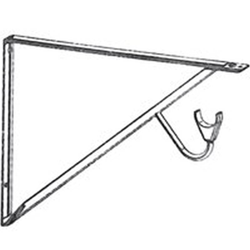 Bracket Shelf-rod Non-adj Wht