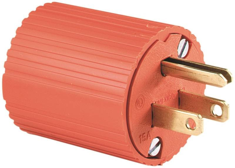 15a 125v Orange 3wire Plug