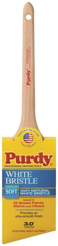 Brush Angled Sash Wht Chn 3in