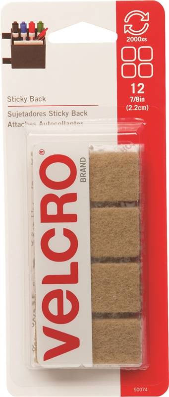 Fastener Velcro Sq 7-8in Beige