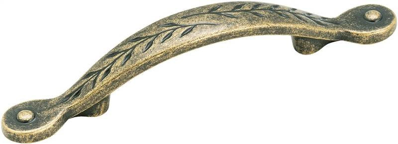 Pull Cabinet Leaf 3in Brass