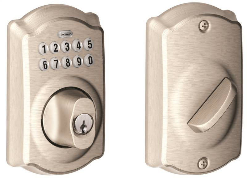 Electronic Deadbolt Stn Nickel