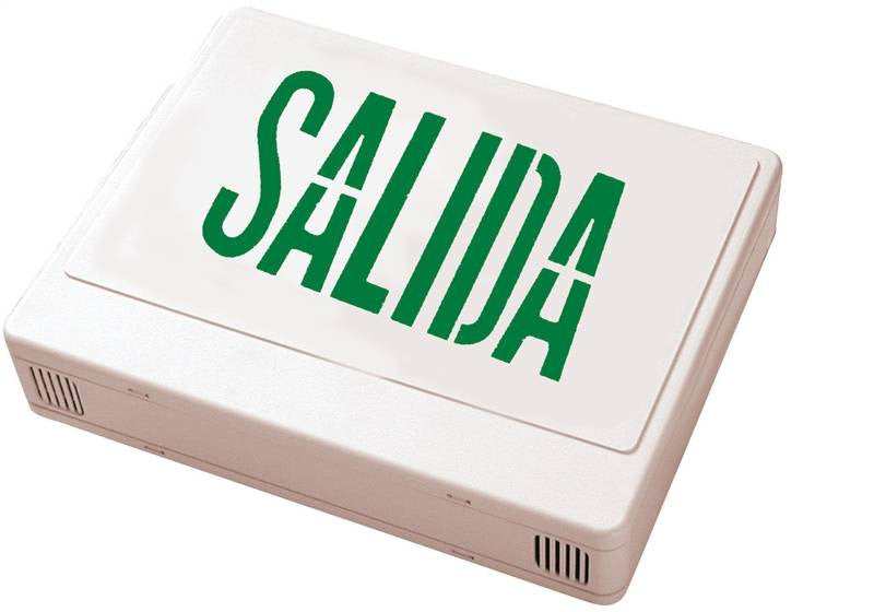 Sign Exit Led Spanish Wht-grn