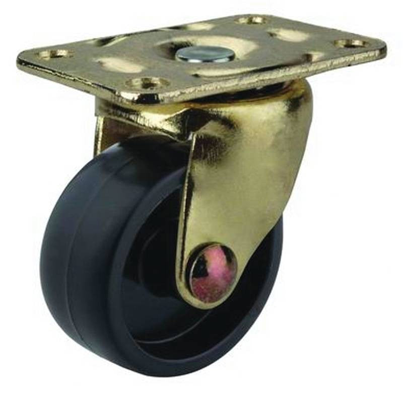Caster Plate 1-5-8in Brs-blk