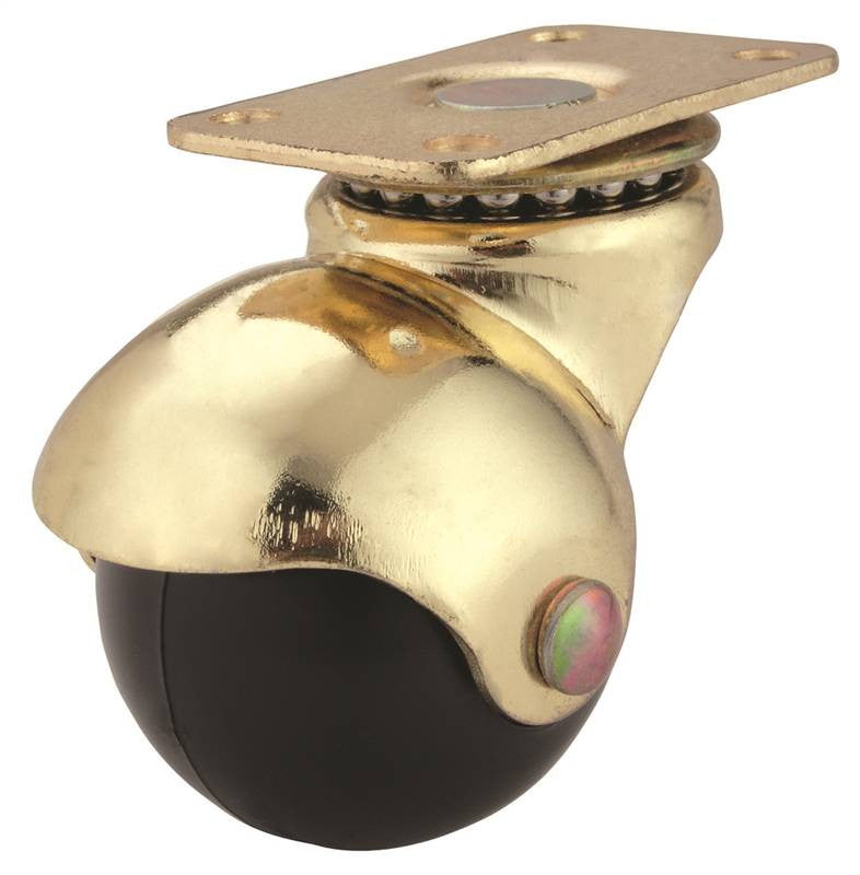 Caster Hooded Plate 2in Brass