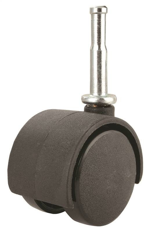 Caster 2-wheel Stem 1-5-8 Blk