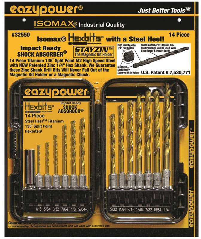 14pc Steel Heel Drill Bit Set