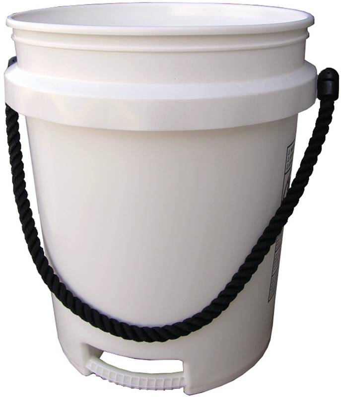 Pail 5gal White Rope Handle