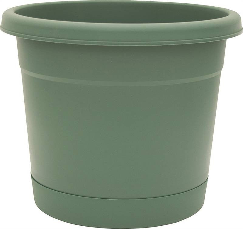 16"rolled Rim Planter&saucergr