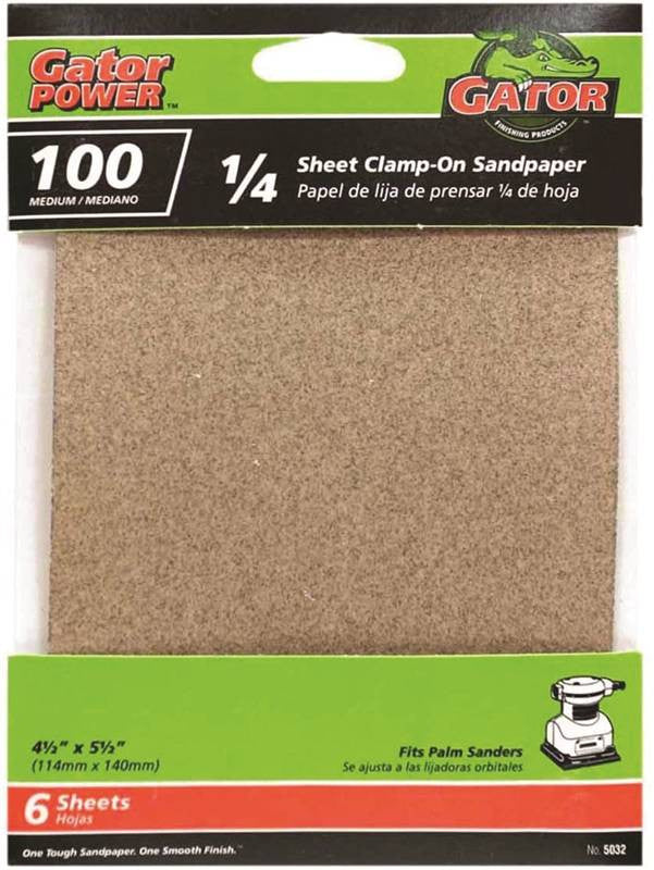 100grit Alum Ox 1-4 Sheet 6pk