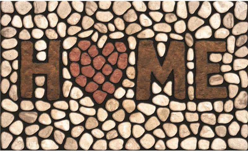Door Mat Welcm 18x30in Stones