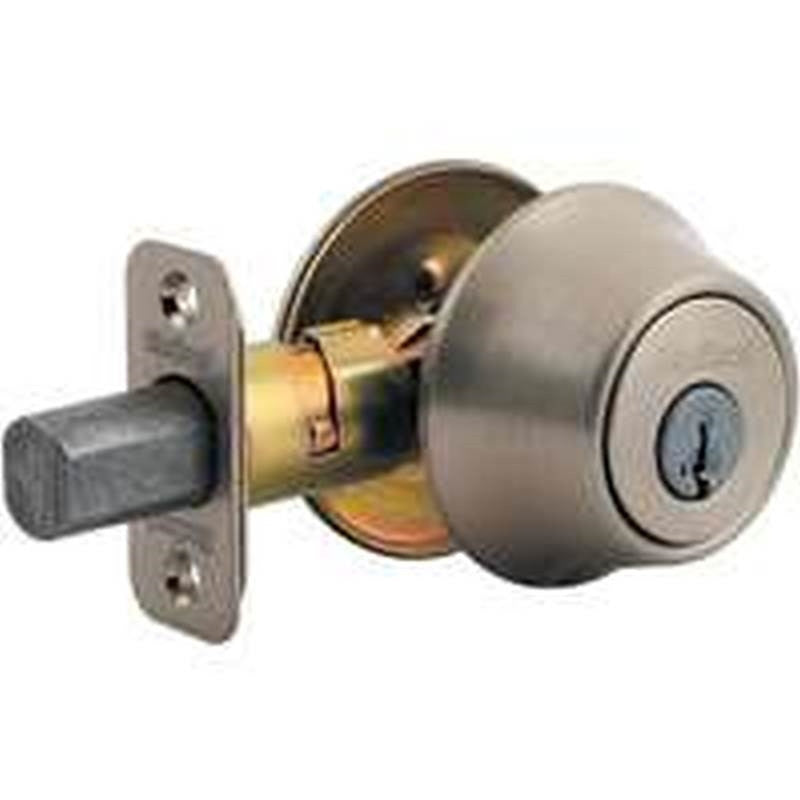 1-cyl Deadbolt Smt Stn Nckl Bx
