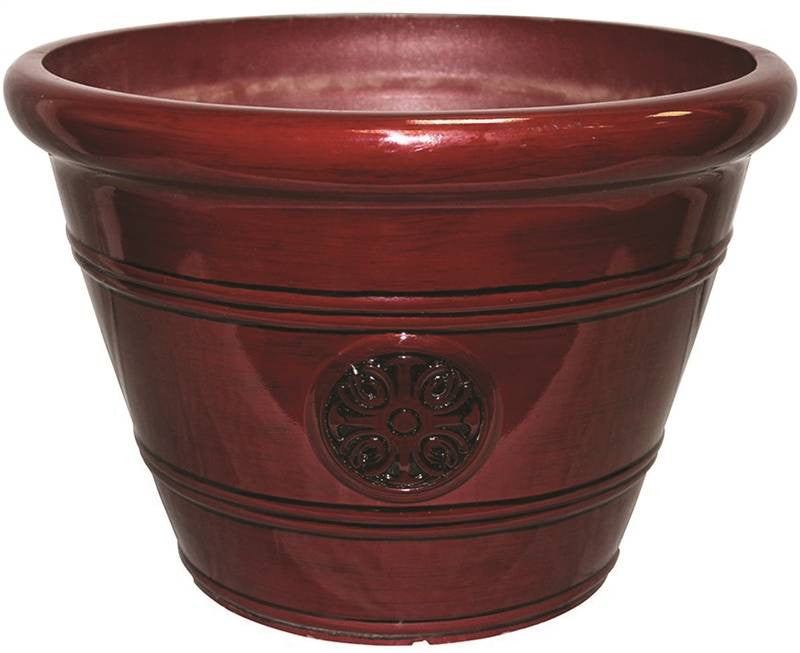 Planter Pot 15.25in Oxblood