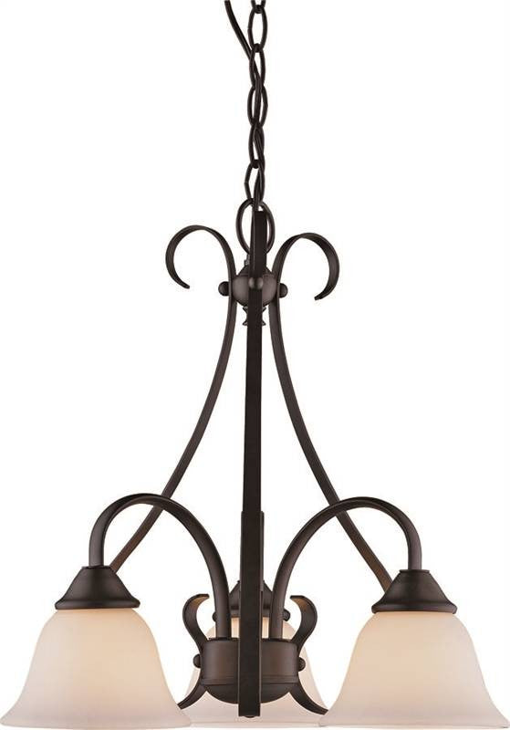 Fixture Chandelier 3lt Mat Blk