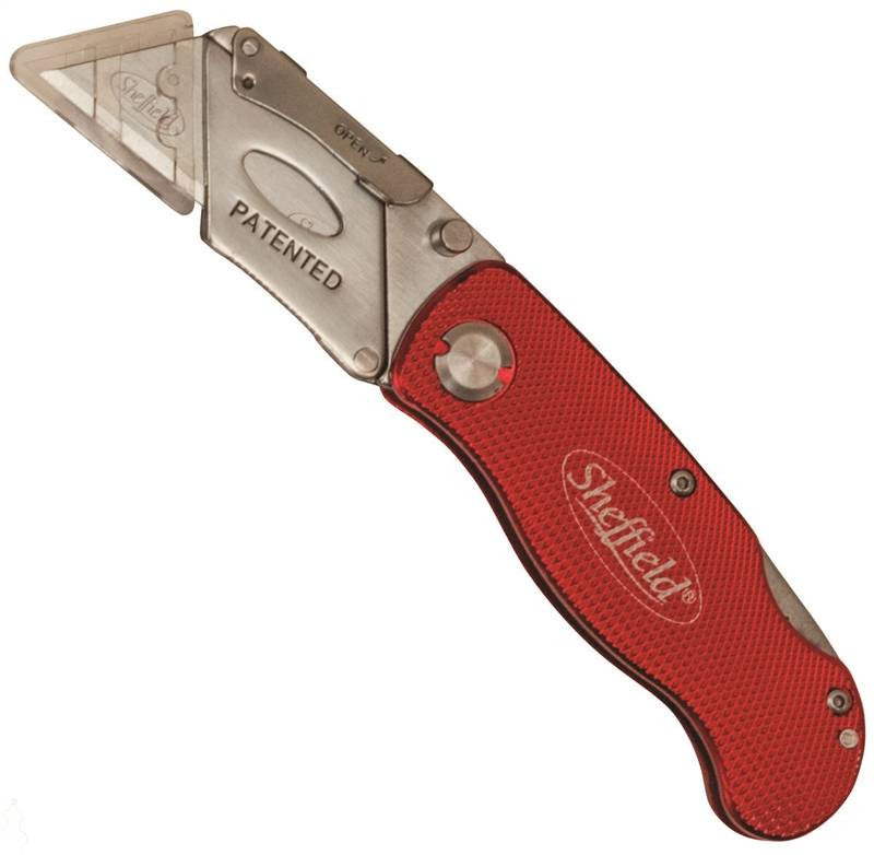 Knife Utility Lockback Red
