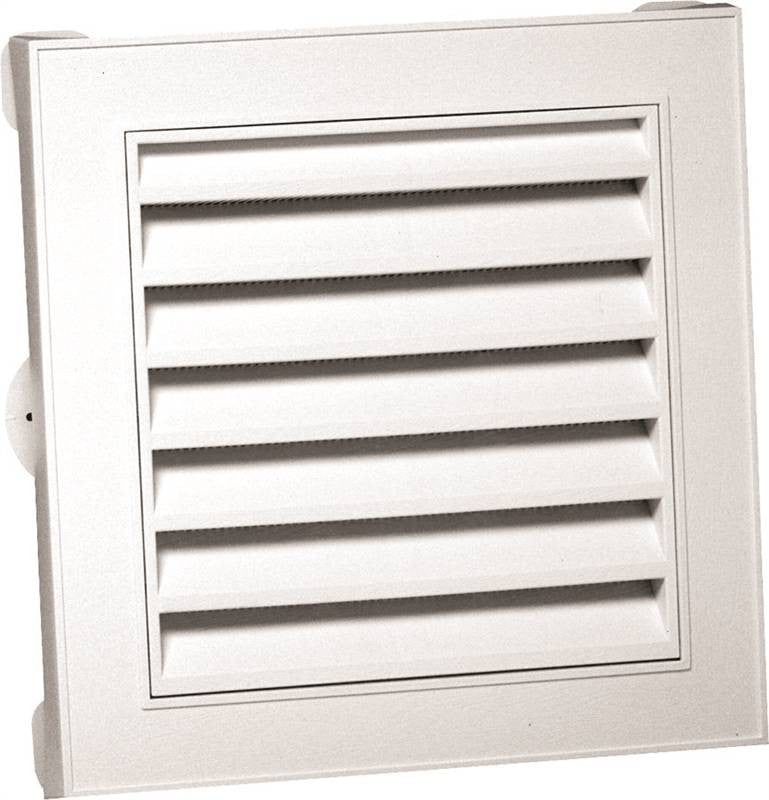 Gable Vent 12x12in Wht Square