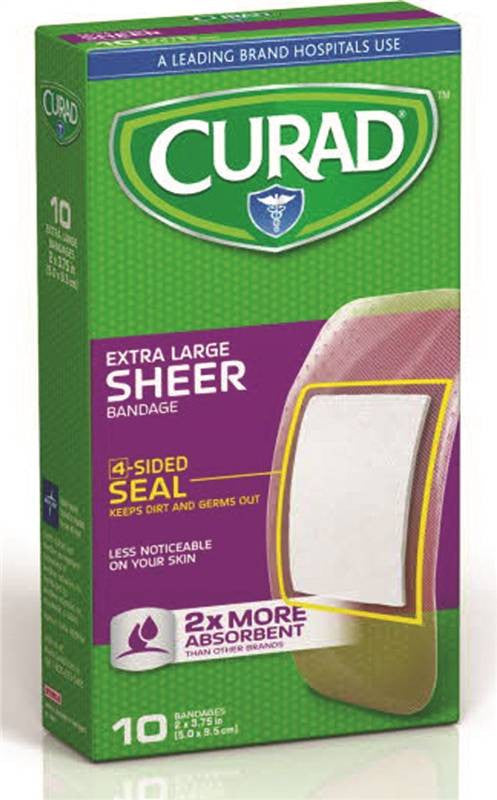 Bandage Sheer Xl 10ct 2x3-3-4