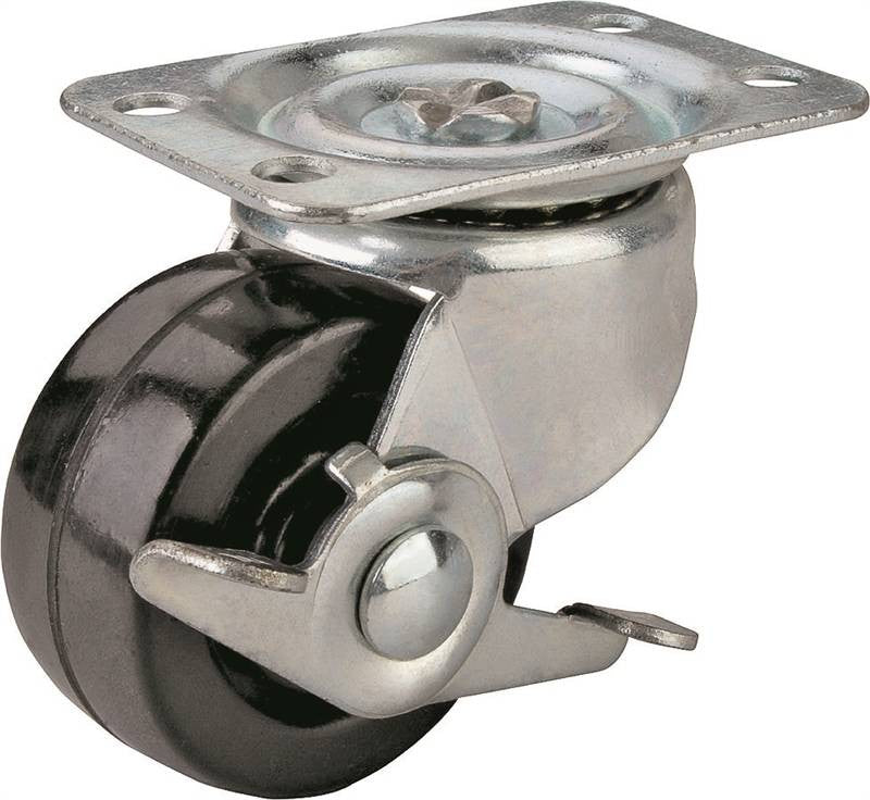 Caster Swivel 3in Rub-zinc