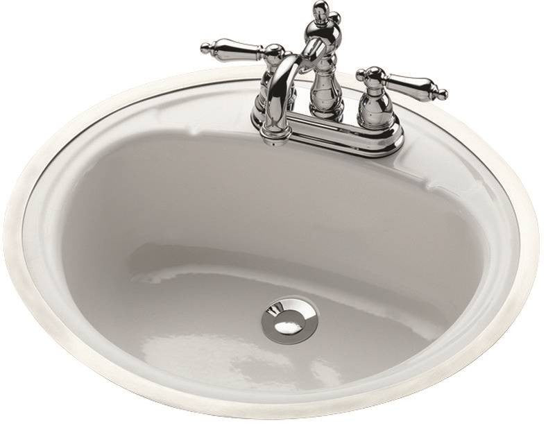Lavatory Drop-in Oval Wht16x19