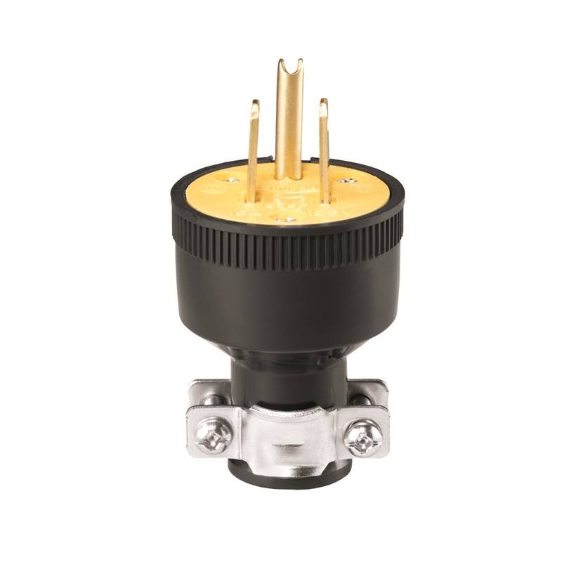 Blk Rub Grnd 3wr Plug