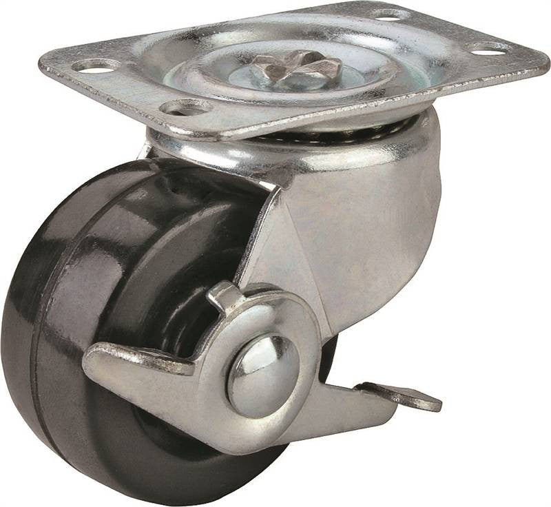 Caster Swivel 2-1-2in Rub-zinc